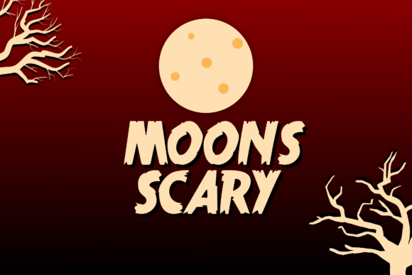 Moons Scary Font for Halloween Designs