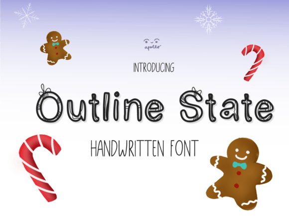 Outline State Font for Creative Brands