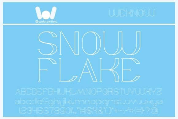 Snow Flake Font for Web Design