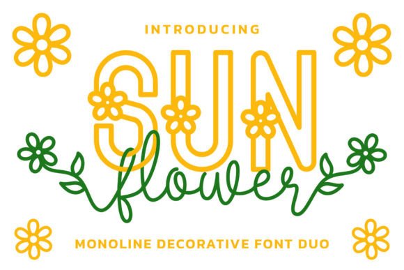 Sun Flower Duo Font for Creative Projects